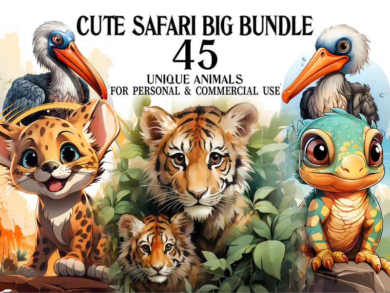 Cute Safari Clipart - CraftNest