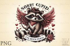 Valentine's Day Cupid Raccoon Clipart Bundle 2 - CraftNest - Digital Crafting and Art