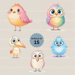 Quirky Birds Clipart Bundle - CraftNest - Digital Crafting and Art