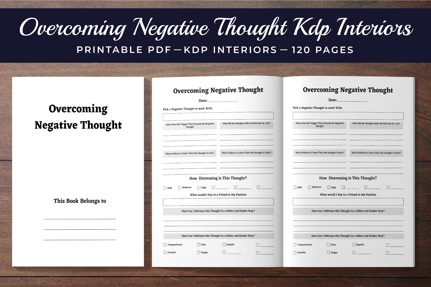 Overcoming Negative Thoughts Planner