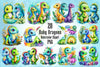 Baby Dinosaur Dragons Clipart Bundle
