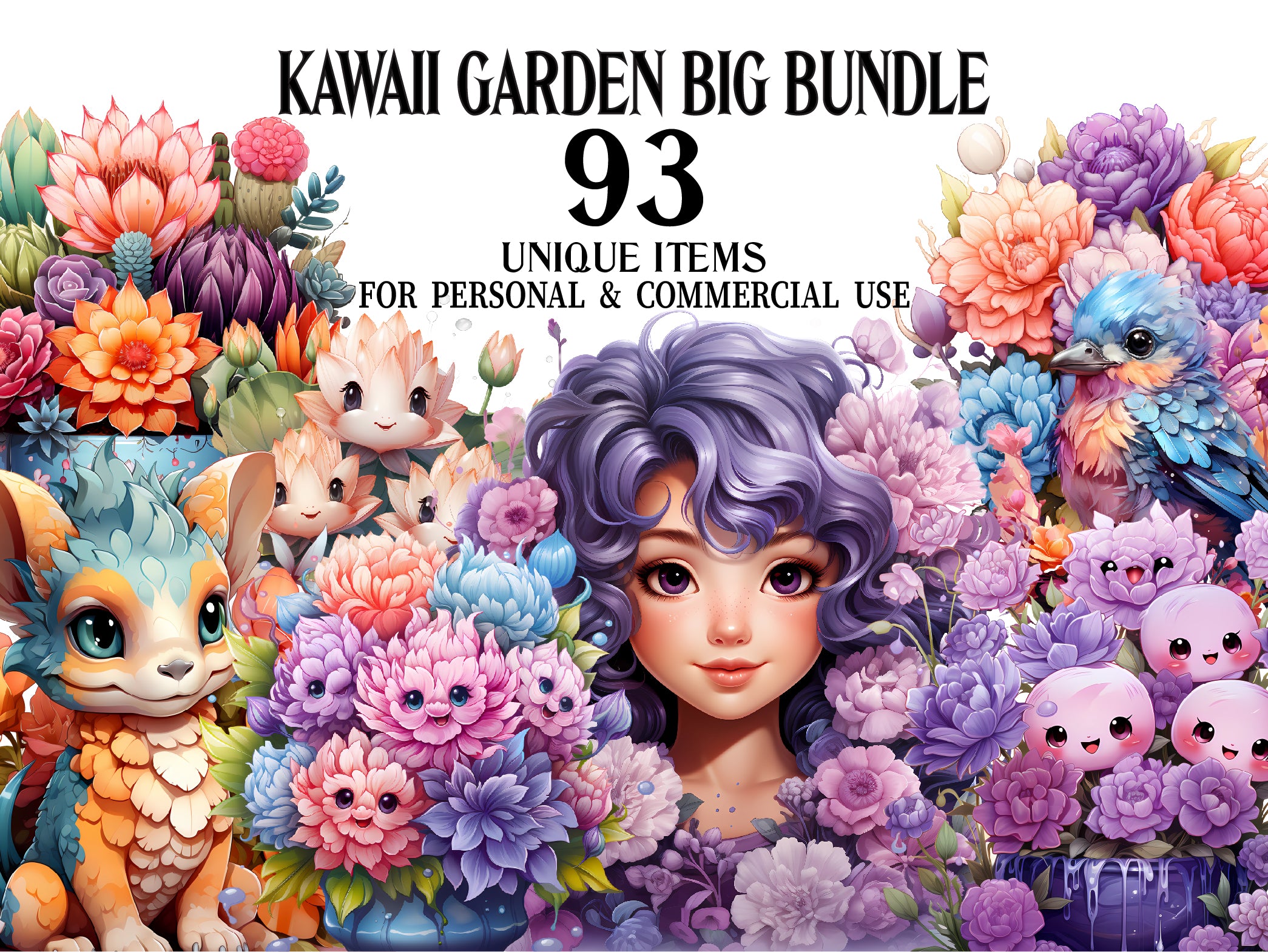 Kawaii Garden Clipart - CraftNest