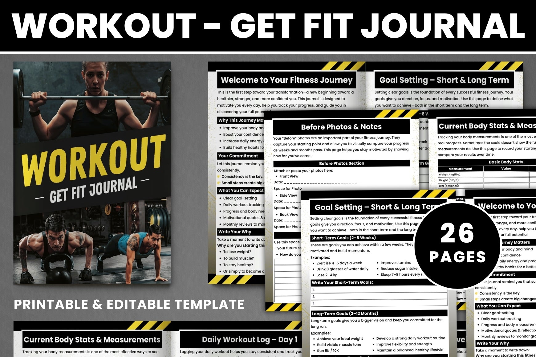 Workout Get Fit Journal