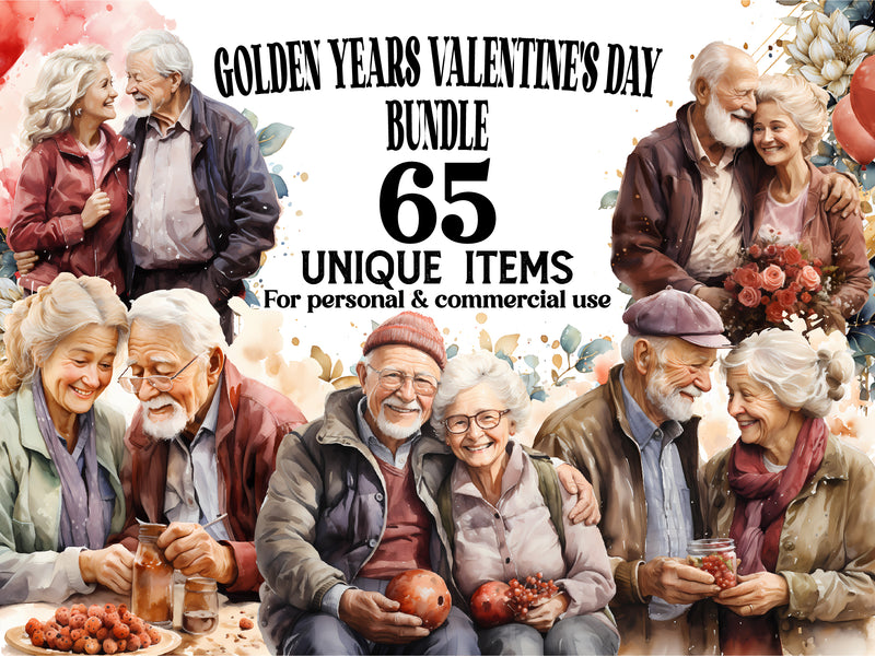 Golden Years Valentine Clipart - CraftNest