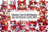 Valentine's Cat Bandana Clipart Bundle