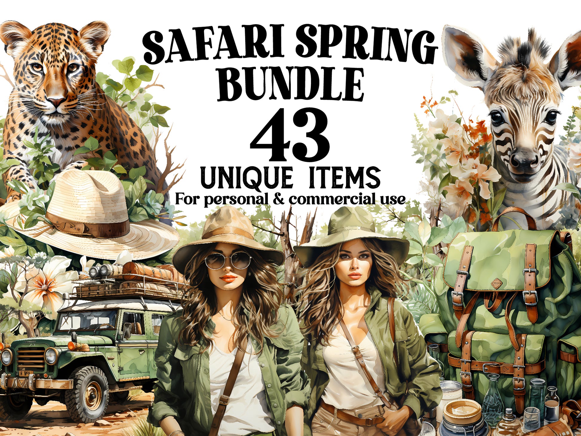 Safari Spring Clipart - CraftNest