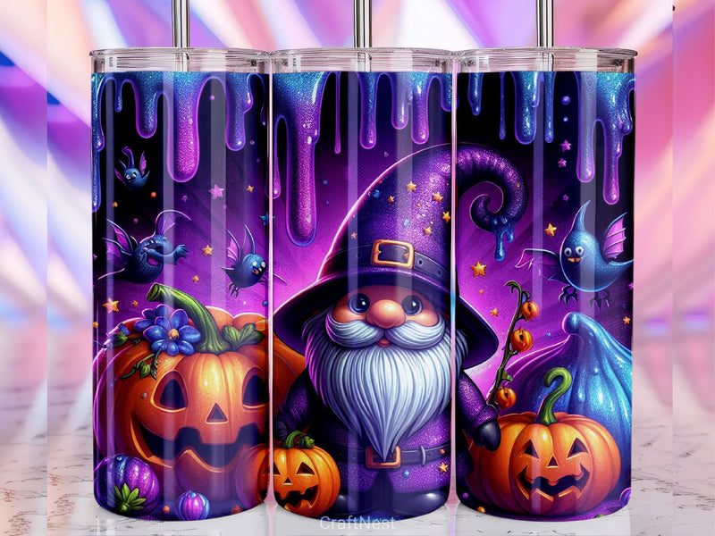 Halloween Gnome Tumbler Wrap Bundle 10 - CraftNest - Digital Crafting and Art