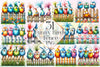 Funny Birds In Wooden Fence Clipart Bundle