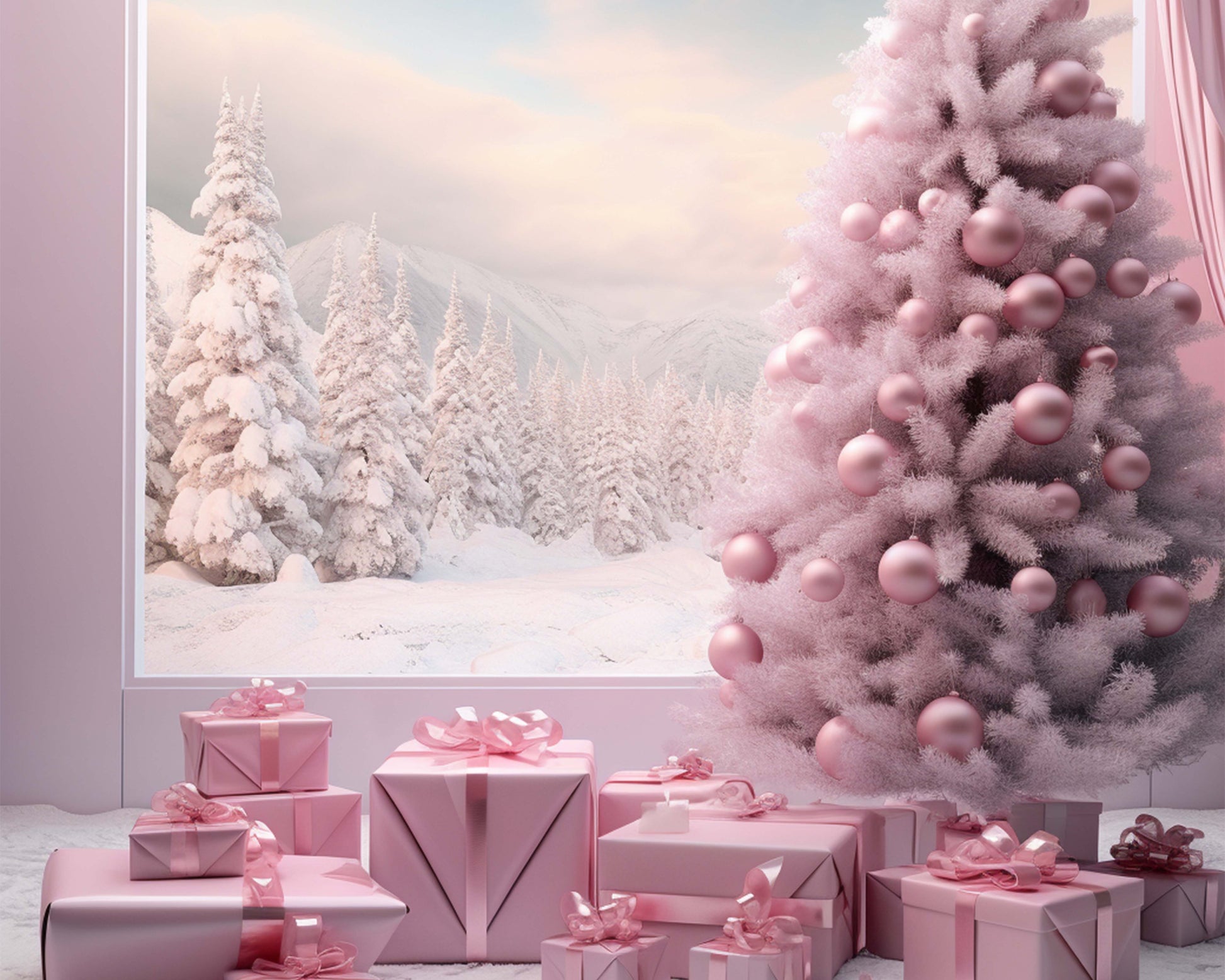 Pink Christmas Backdrop Texture Paper - CraftNest - Digital Crafting and Art