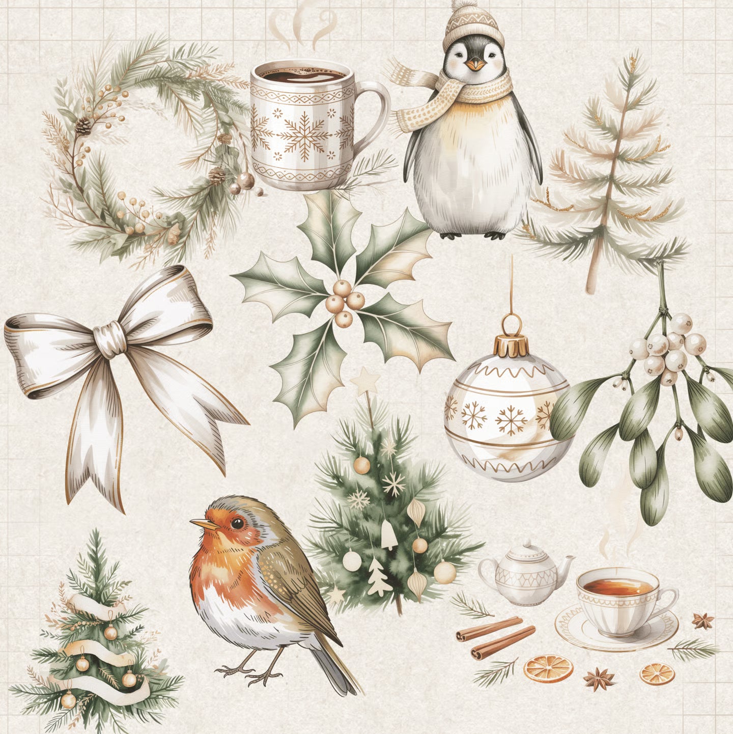 Christmas Nordic Clipart - CraftNest - Digital Crafting and Art
