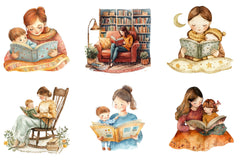 Happy Mothers Day Reading Clipart - CraftNest - Digital Crafting and Art