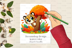 Autumn Cheetah Clipart Bundle - CraftNest - Digital Crafting and Art
