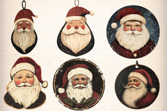 Christmas Ornament Santa Clipart Bundle - CraftNest - Digital Crafting and Art