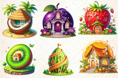 Fairy Fruit House Clipart Bundle - CraftNest - Digital Crafting and Art
