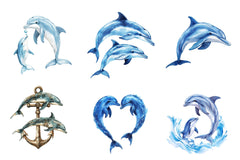 Dolphin & Calf Clipart Bundle - CraftNest - Digital Crafting and Art