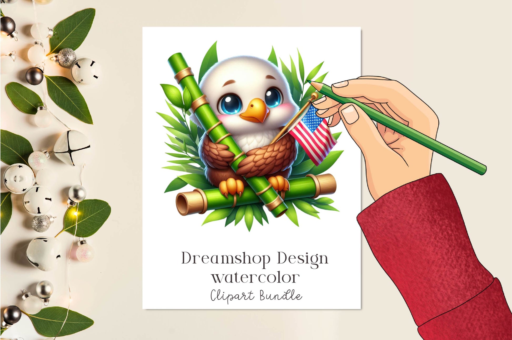 Cute Patriotic Eagle Clipart Bundle - CraftNest - Digital Crafting and Art