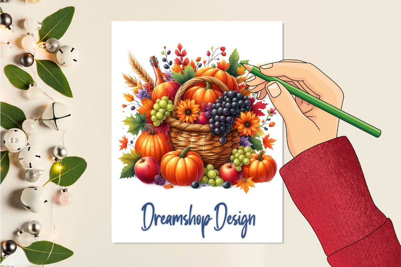 Harvest Cornucopia Clipart Bundle - CraftNest - Digital Crafting and Art