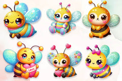 Cute Bees Clipart Bundle - CraftNest - Digital Crafting and Art