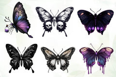 Gothic Summer Butterfly Clipart Bundle - CraftNest - Digital Crafting and Art