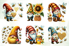 Honey Bee Gnome Clipart Bundle 2 - CraftNest - Digital Crafting and Art