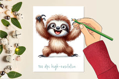 Funny Sloth Clipart Bundle - CraftNest - Digital Crafting and Art
