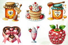 Valentines Day Food Clipart Bundle - CraftNest - Digital Crafting and Art
