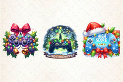 Christmas Gaming Controllers Clipart Bundle - CraftNest - Digital Crafting and Art