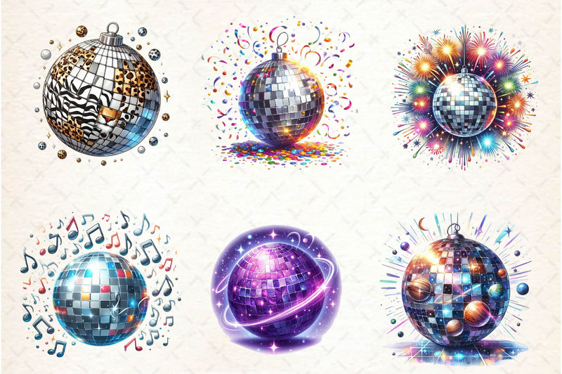 Disco Balls Clipart Bundle - CraftNest - Digital Crafting and Art