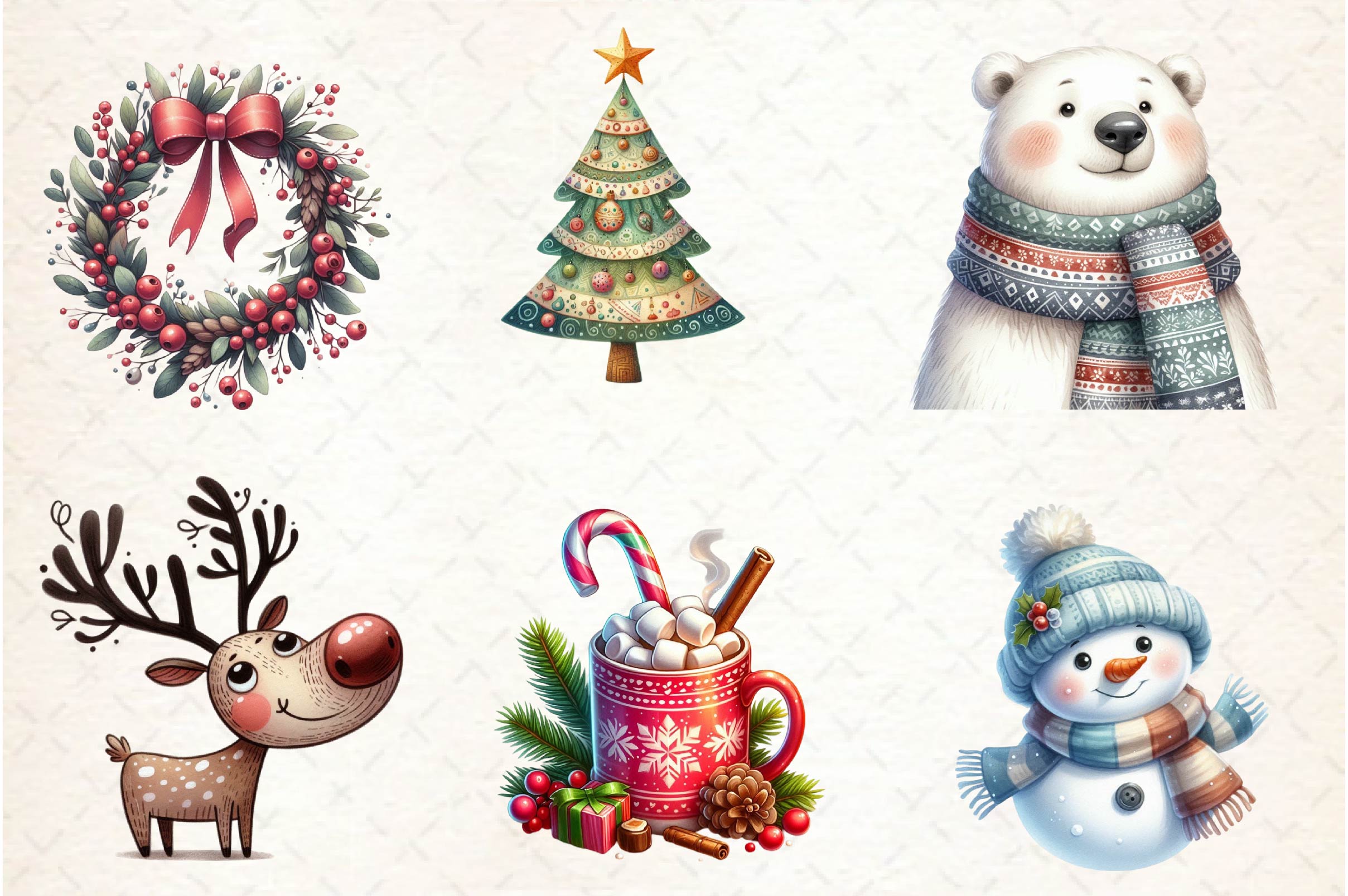Christmas Doodle Clipart Bundle - CraftNest - Digital Crafting and Art