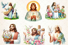 Cute Easter Jesus Clipart Bundle 1 - CraftNest - Digital Crafting and Art