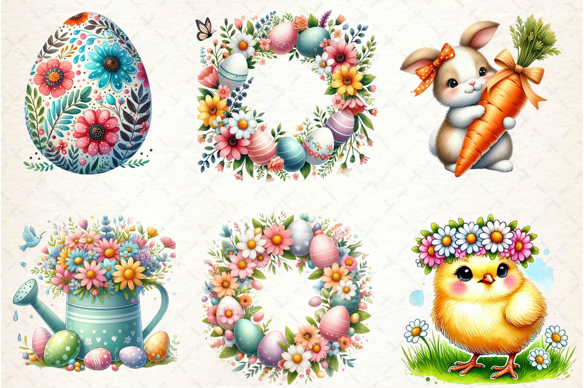 Cute Easter Day Clipart Bundle - CraftNest - Digital Crafting and Art