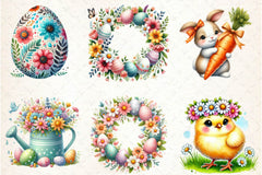 Cute Easter Day Clipart Bundle - CraftNest - Digital Crafting and Art