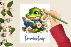 Spring Crocodile Clipart Bundle - CraftNest - Digital Crafting and Art
