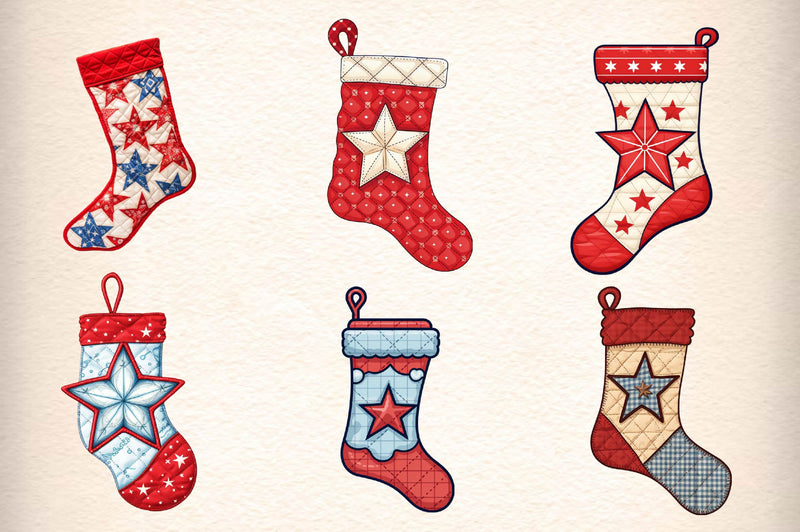 Christmas Stocking Clipart Bundle 1 - CraftNest - Digital Crafting and Art