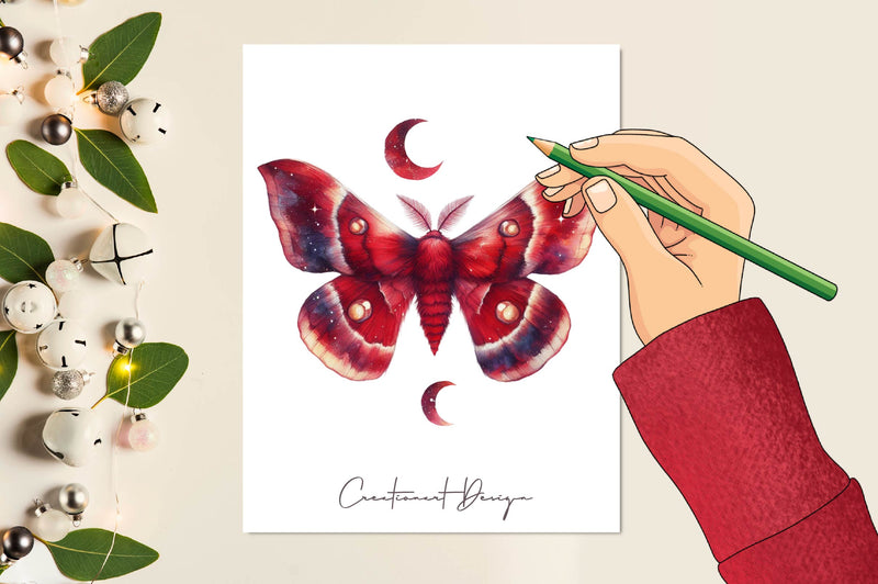 Celestial Moths Clipart Bundle - CraftNest - Digital Crafting and Art
