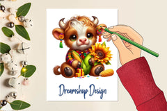 Cinco De Mayo Highland Cow Clipart Bundle - CraftNest - Digital Crafting and Art