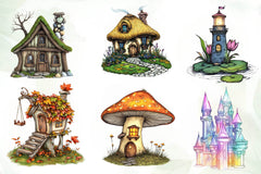 Fairy House Clipart Bundle - CraftNest - Digital Crafting and Art