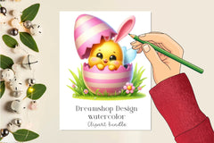 Easter Eggshell Bees Peeking Clipart Bundle - CraftNest - Digital Crafting and Art