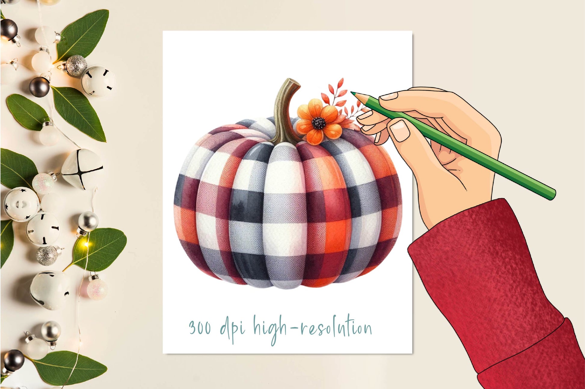 Checkered Pumpkin Clipart Bundle - CraftNest - Digital Crafting and Art