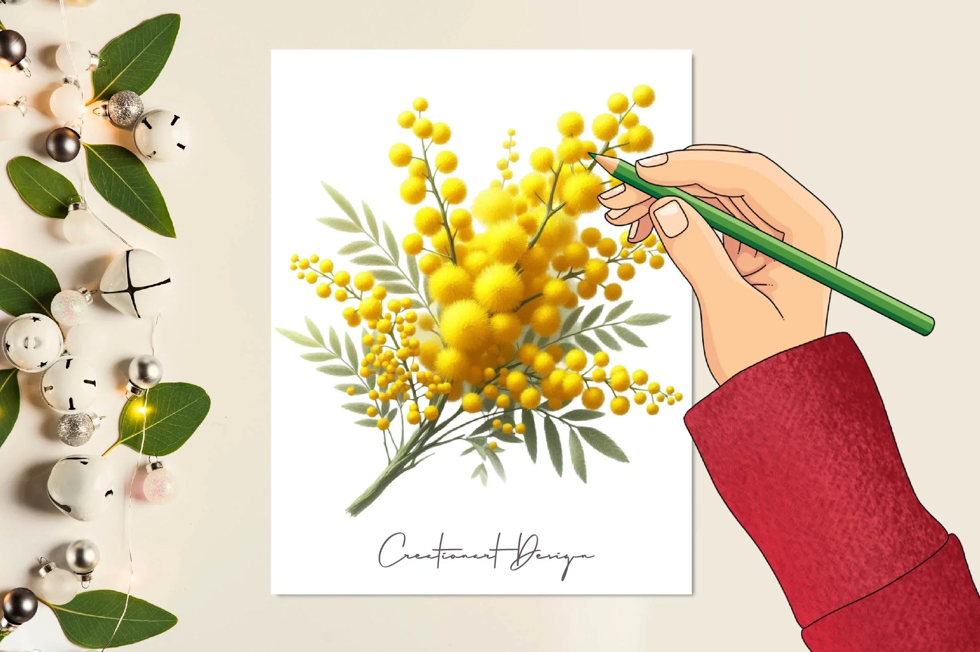 Mimosa Flower Clipart Bundle - CraftNest - Digital Crafting and Art