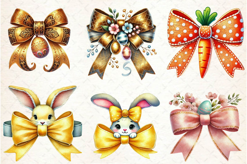 Easter Bow Clipart Bundle 1 - CraftNest - Digital Crafting and Art