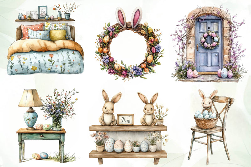 Easter Home Clipart Bundle - CraftNest - Digital Crafting and Art