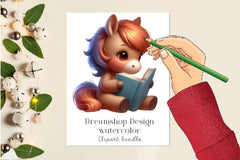 Cute Spring Horse Clipart Bundle - CraftNest - Digital Crafting and Art