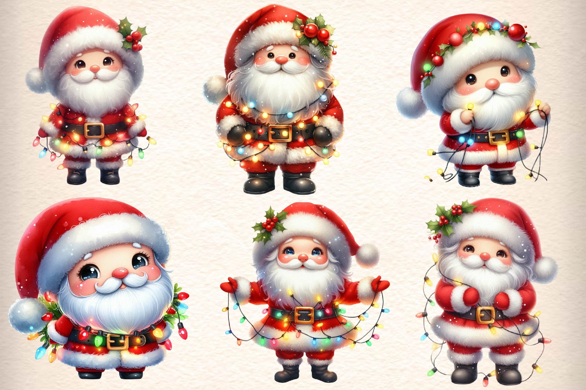 Santa Claus Clipart Bundle 1 - CraftNest - Digital Crafting and Art