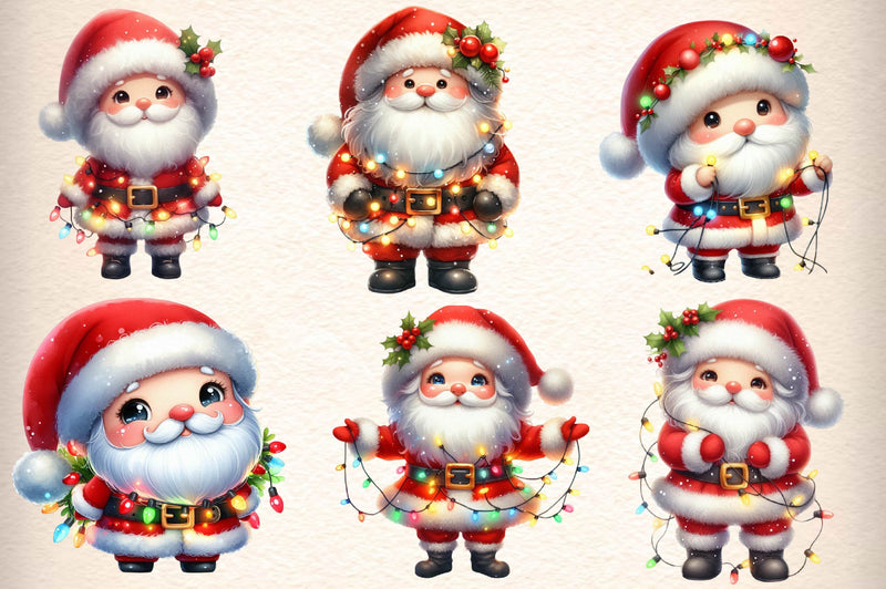 Santa Claus Clipart Bundle 1 - CraftNest - Digital Crafting and Art