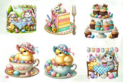 Easter Day Tea Party Clipart Bundle - CraftNest - Digital Crafting and Art