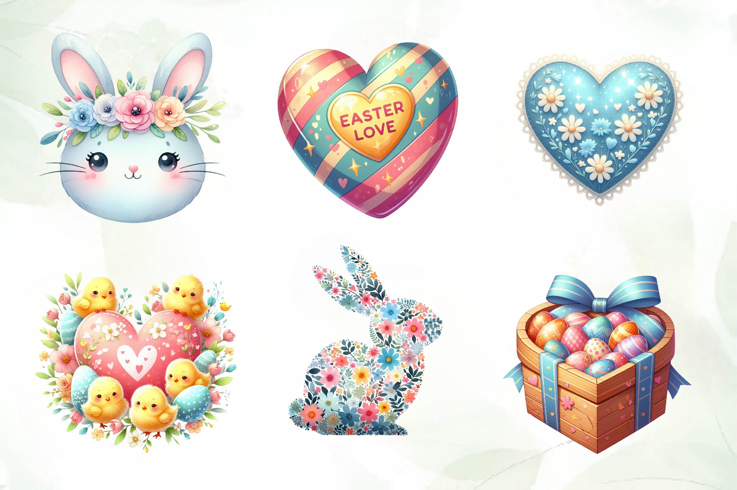 Easter Hearts Clipart Bundle - CraftNest - Digital Crafting and Art