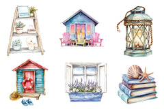 Summer Seaside Cottage Clipart Bundle - CraftNest - Digital Crafting and Art