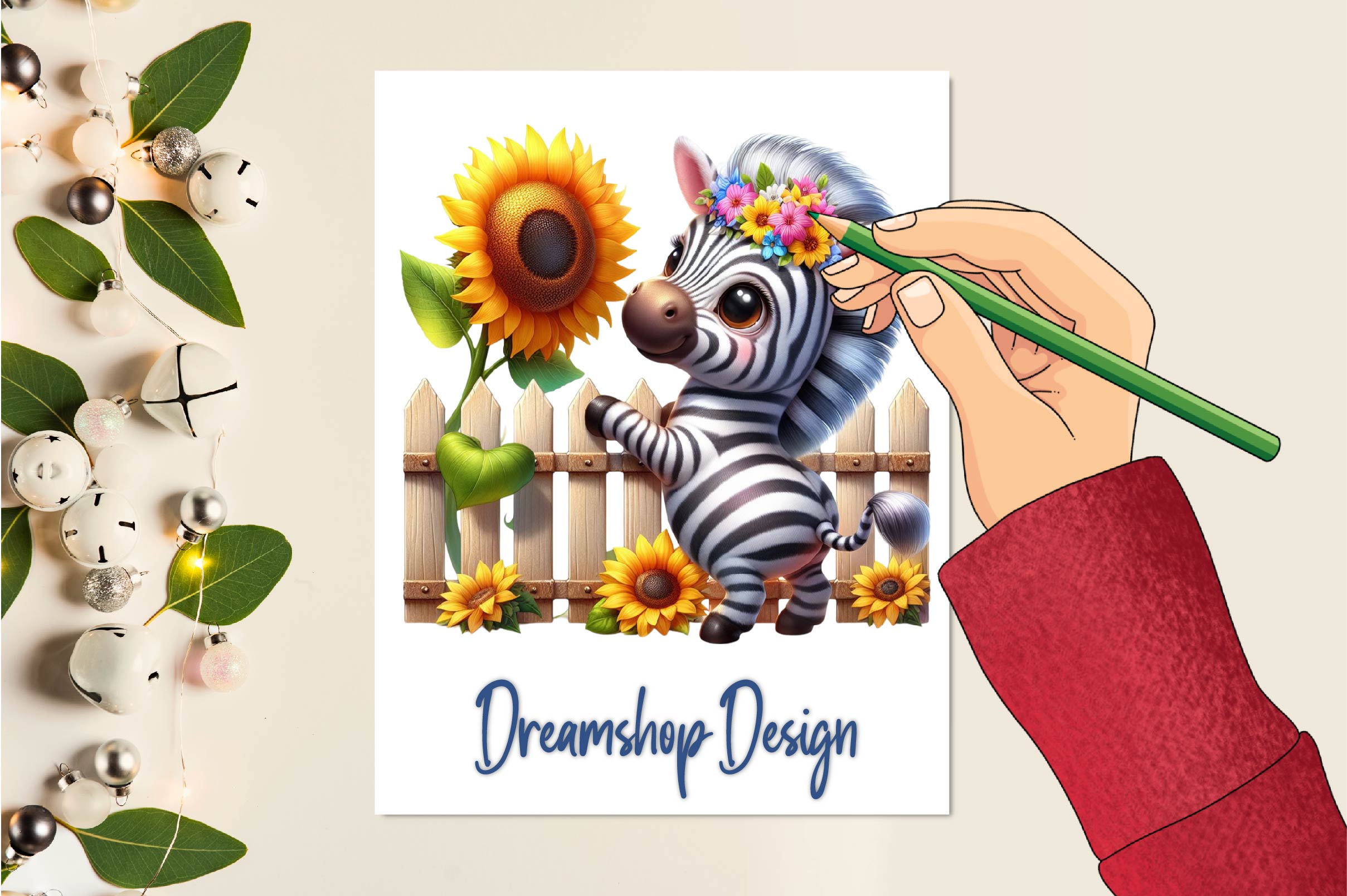 Sunflower Zebra Clipart Bundle - CraftNest - Digital Crafting and Art