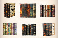 Halloween Book Spine Clipart Bundle - CraftNest - Digital Crafting and Art
